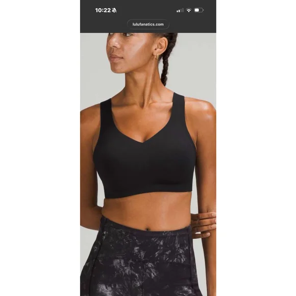 LULULEMON ENLITE WEAVE-BACK BRA BLACK COLOR NWT SIZE 38D